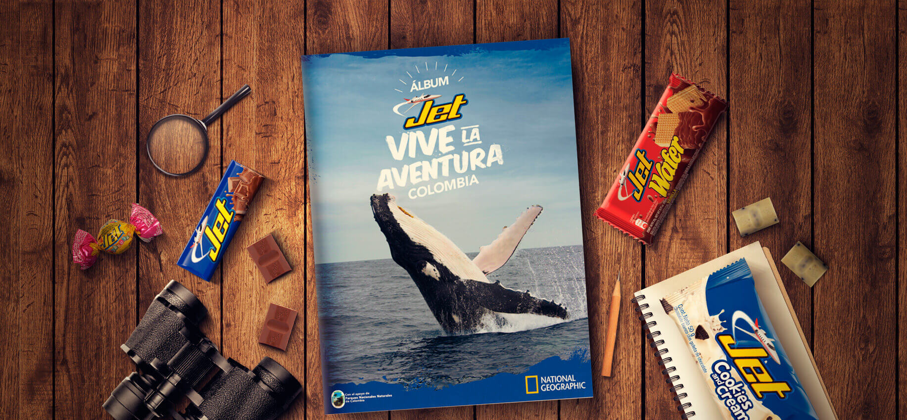 Chocolates Jet ¡Descubre el nuevo Álbum Vive la Aventura Colombia!